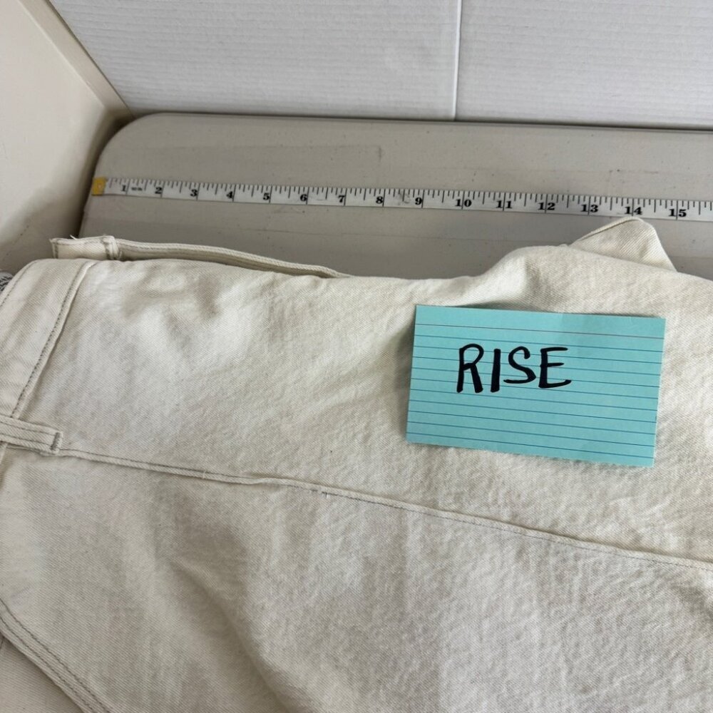 Abercrombie & Fitch Curve Love Mid Rise Baggy Jean Cream Plus Size 34 18 - Picture 10 of 14